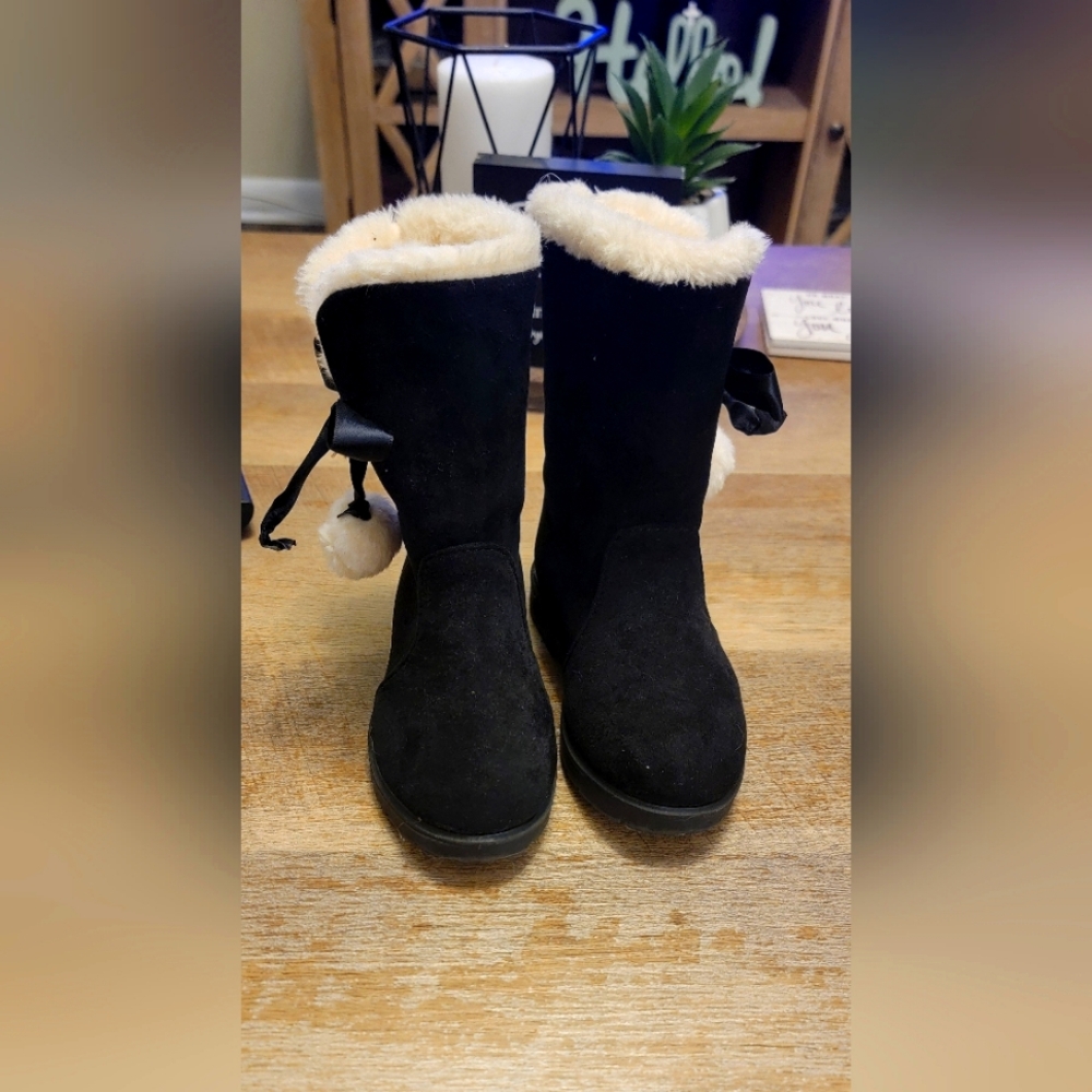 Girls Black Boots Size 9